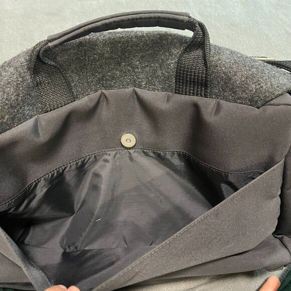 WorldCom Exchange Messenger Bag Laptop Bag Wool Satchel Bag Black 16’/ 12’ - Picture 10 of 15